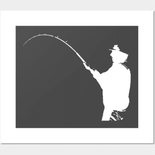 Fisherman white design Posters and Art